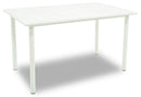 Set Tavolo e 4 Sedie da Giardino in Alluminio Alzira Bianco-5