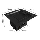Stufa a Gas da Esterno 45x169,5x45 cm Flig Nashville Nero con Telecomando-5