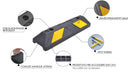 Set 2 Fermaruota Auto in Gomma Vulcanizzata 55x15x10 cm Arc Rubber ARC 5500 Kit-8