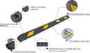 Ferma Ruota Auto in Gomma Vulcanizzata 183x15x10 cm Arc Rubber ARC 18300-3
