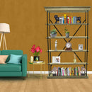Scaffale 5 Ripiani 127x44x211 cm in Ferro e Legno Fox Nero-8