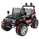 Macchina Elettrica per Bambini 12V 2 Posti Happy Kids Fuoristrada Nera-1