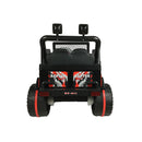Macchina Elettrica per Bambini 12V 2 Posti Happy Kids Fuoristrada Nera-2