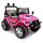 Macchina Elettrica per Bambini 12V 2 Posti Happy Kids Fuoristrada Pink Rosa