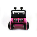 Macchina Elettrica per Bambini 12V 2 Posti Happy Kids Fuoristrada Pink Rosa-4