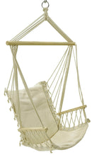 Amaca Sedia Sospesa 65x45x60 cm in Cotone Max 120 Kg Narciso Bianca-1