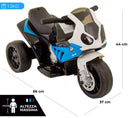Moto Elettrica per Bambini 6V BMW S1000RR Blu-5