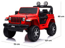 Macchina Elettrica per Bambini 12V 2 Posti Jeep Wrangler Rubicon Rossa-5
