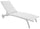 Lettino Prendisole da Giardino 190x30x62 cm in Alluminio e Textilene Milk Bianco