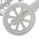 Lettino Prendisole da Giardino 190x30x62 cm in Alluminio e Textilene Milk Bianco-4