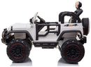 Macchina Elettrica per Bambini 2 Posti Maxi Fuoristrada 12V Happy Kids Bianca-2