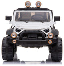 Macchina Elettrica per Bambini 2 Posti Maxi Fuoristrada 12V Happy Kids Bianca-3