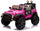 Macchina Elettrica per Bambini 2 Posti Ruote EVA Maxi Fuoristrada 12V Happy Kids Rosa