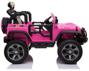Macchina Elettrica per Bambini 2 Posti Ruote EVA Maxi Fuoristrada 12V Happy Kids Rosa-6
