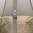 Ombrellone da Giardino in Alluminio Ø3m Tortora-4