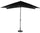Ombrellone da Giardino 3x2 m Palo Ø38 mm in Alluminio e Poliestere Nero