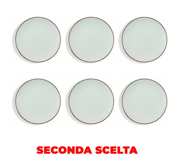 online Set 6 Piatti Frutta in Gres VdE Tivoli 1996 Cala Dorada Bianco Seconda Scelta