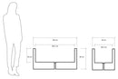 Vaso 100x48x48cm in Polietilene Vanossi Atlantis Bianco-3