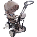 Triciclo Passeggino Seggiolino Reversibile 6in1 Happy Kids Avorio-2