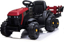 Trattore Elettrico per Bambini 12V con Rimorchio Happy Kids Rosso-1