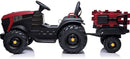 Trattore Elettrico per Bambini 12V con Rimorchio Happy Kids Rosso-3