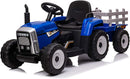 Trattore Elettrico per Bambini 12V con Rimorchio Happy Kids Blu-1
