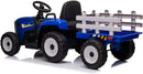 Trattore Elettrico per Bambini 12V con Rimorchio Happy Kids Blu-2
