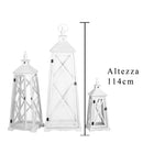 Set 3 Lanterne in Legno H 112 cm-2