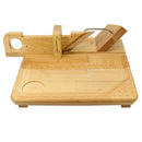 Ghigliottina Affettatutto Affetta Salame Baguette Formaggio con Tagliere in Legno-3
