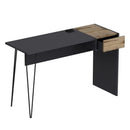 Scrivania 121x45x76 cm con porte usb Candy antracite noce-7
