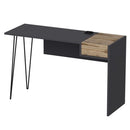Scrivania 121x45x76 cm con porte usb Candy antracite noce-8