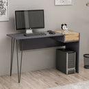 Scrivania 121x45x76 cm con porte usb Candy antracite noce-5
